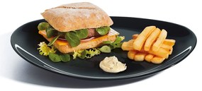 AMBITION Luminarc Steak Friends Time plytký tanier Black, 30 x 26 cm