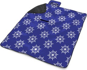 Sablio Plážová deka Biele kormidlá: 200x140 cm