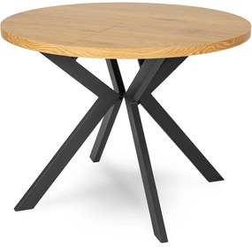 JAKS Okrúhly rozkladací stôl 100 - 250cm Lukas zlatý dub 2/2
