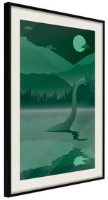Artgeist Plagát - Loch Ness [Poster] Veľkosť: 30x45, Verzia: Čierny rám s passe-partout