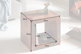 Dizajnový odkladací stolík Jacktar 45 cm recyklované drevo