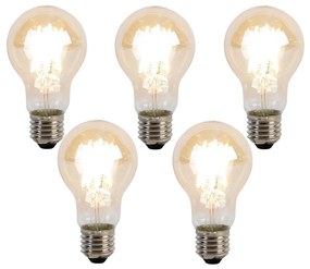 Sada 5 stmievateľných LED žiaroviek E27 Kelvin A60 Goldline 8W 806lm 2000-2700K