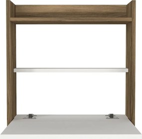 Pracovný stôl Laptop White and Walnut