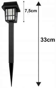 BERGE 8x LED solárna záhradná lampa LATARNIA