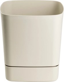PLASTOVÝ KVETINÁČ CUBI 16X17,5 CM BÉŽOVÁ