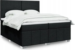vidaXL Boxspring posteľ s matracom čierna 200x200 cm látka