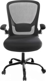 SONGMICS kancelárska stolička, ergonomická počítačová stolička, čierna