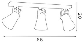 Bodové svietidlo AMOS 3xE27/60W/230V