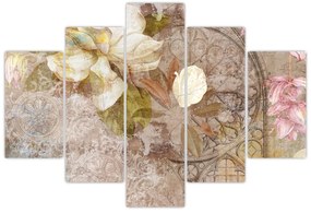 Obraz - Kvetinový ornament (150x105 cm)