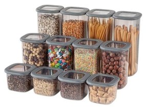 Plastové dózy v súprave 12 ks na potraviny Fresco – Hermia