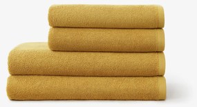 Goldea bavlnený froté uterák / osuška soft bez bordúry – horčicový 30 x 50 cm