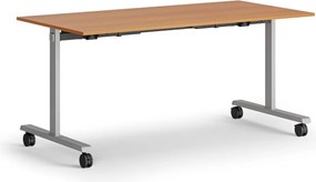 Mobilný stôl MATCH, 160x80 cm, sivá podnož, čerešňa