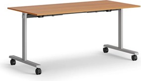 Mobilný stôl MATCH, 160x80 cm, sivá podnož, čerešňa