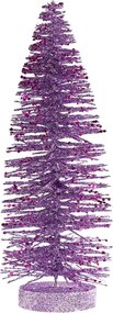 X-MAS Dekoračná jedľa trblietavá 28 cm - fialová