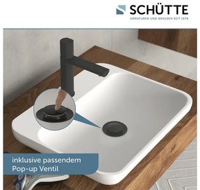 Schütte Umývadlová batéria New York s ventilom Pop-up (čierna matná)  (100354683)