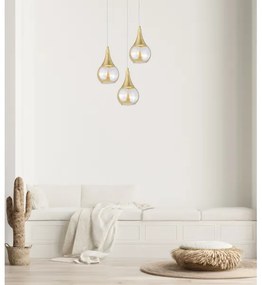 Luster na lanku LACRIMA WHITE 3xE27/60W/230V pr. 30 cm