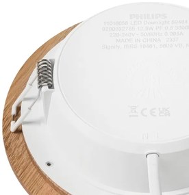 LED Podhľadové svietidlo WOODY SPOT LED/12,5W/230V 3000K dub ø 16 cm