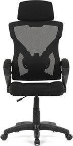 Kancelárska otočná stolička SANTOS — látka, čierna