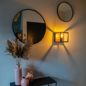 Priemyselná nástenná lampa hrdzavohnedá - Cage