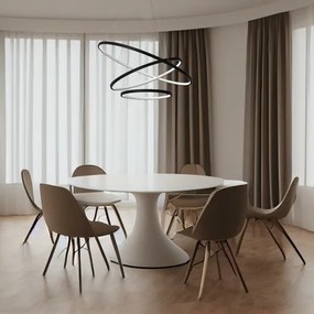 LED Luster na lanku HOOP LED/93W/230V pr. 80 cm 4000K čierna