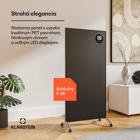 Klarstein Wonderwall Smart Bornholm Infračervený ohrievač | 1200 W | Inteligentné ovládanie | montáž na stenu | LED-Displej