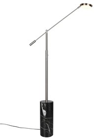 Čierna/v striebornej farbe LED stojacia lampa (výška 145 cm) Fiore – Trio Select