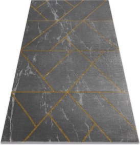 Koberec EMERALD exkluzívny 1012 glamour, styl geometrický, marmur sivý / zlatý