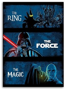 Gario Obraz na plátne Koláž Star Wars, Pán prsteňov, Harry Potter - DDJVigo Rozmery: 60 x 90 cm
