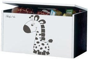 Raj posteli Box na hračky -  Hnedá žirafa biela