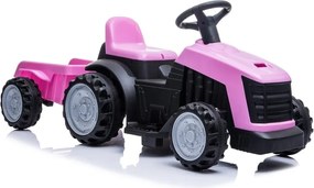 LEAN CARS TR1908T Batériový traktor s prívesom ružový