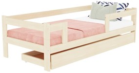 Jednolôžková posteľ z dreva SAFE 5v1 so zábranou a úložným šuplíkom