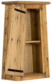 furniture-nabytek.cz - Masívna nástenná skrinka do kúpeľne Rangoon z recyklovanej borovice, lakovaná, hnedá – 42×22×70 cm