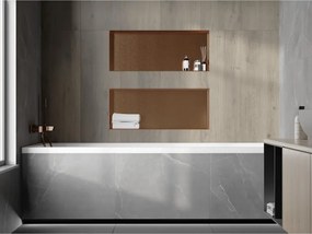 Mexen X-Wall-NR, polica na zapustenie bez príruby 75 x 30 cm, medená matná - 19C1753010