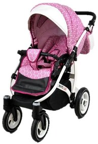 Detský kočík Rafpol White Lux - Dark Grey (3-kombinácia)