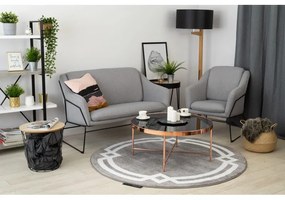 Okrúhly koberec HAMPTON Lux sivá Veľkosť: kruh 160 cm