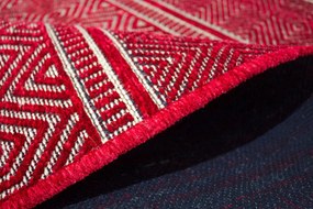 Koberec Saran G001 RED – červený vzorovaný obdĺžnik Rozmer: 120x180 cm