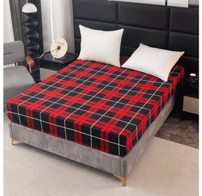 Plachta mikroplyš ALBURY 90x200 cm červená