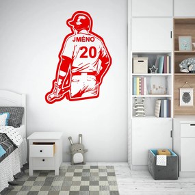 Veselá Stena Samolepka na stenu na stenu Baseballový dres Farba: černá