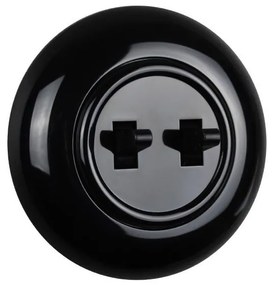 Elhard Vypínač Retro Klasik sériový č.5, čierny - kompletný KL5205B