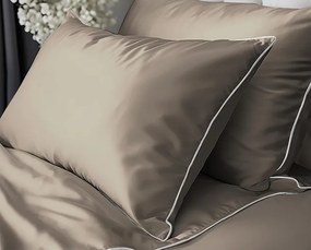 Detexpol Povlečení jednobarevní Pure Collection 100% mako satén Taupé 140x200, 70x80 cm