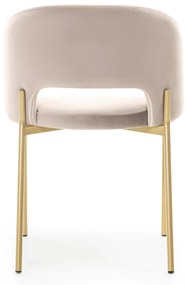 Jídelní židle Jazz béžová/zlatá