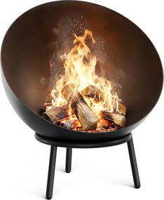 Klarstein Fireball nízka ohnisková misa | Odolná proti korózii | Stabilná proti prevrhnutiu | Robustná | 66 cm | Čierna