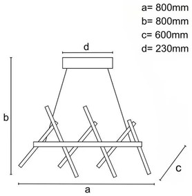 LED Stmievateľný luster na lanku LED/90W/230V 3000-6500K + diaľkové ovládanie