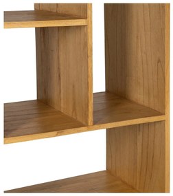 Knižnica z masívu mindi v prírodnej farbe 90x150x40 cm Lysa – Ixia