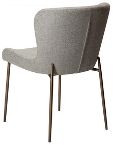 GLAM ČALÚNENÁ STOLIČKA pebble earth/antique brass