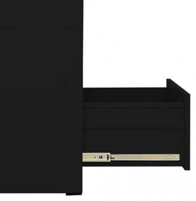 vidaXL Kartotéka čierna 46x62x133 cm oceľová-