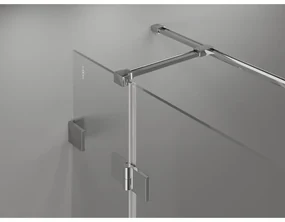 Mexen Lunar T, výklopný sprchový kút pravý 130 x 120 cm, 8mm číre sklo, chrómový profil, 834T-130-120-01-00-P