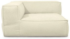 Krémový sedací vak z textílie buklé Mass Corner 150 Left – SLOWDOWN