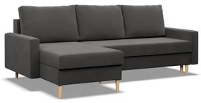 Rohová rozkladacia sedačka BLANK Comfort sivá