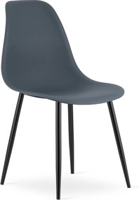 AKCIA Bridlicovo sivá stolička OSAKA s čiernymi nohami II. akosť